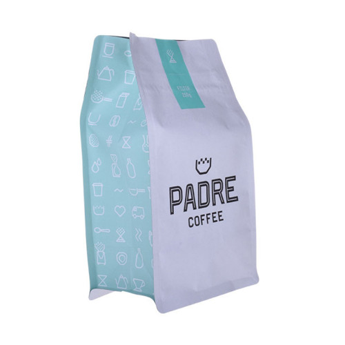 Tehdashintaiset tukkunäytekokoiset kahvipussit doypack venttiilillä ja vetoketjulla painettu logo