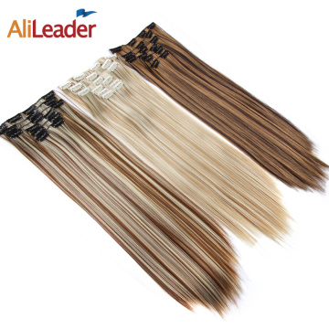 Highlight Synthetic 22Inch 16 Clips On Hair Extension