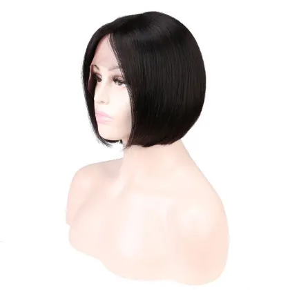 Transparent lace bob wigs brazilian short straight bob wigs human hair bob wig