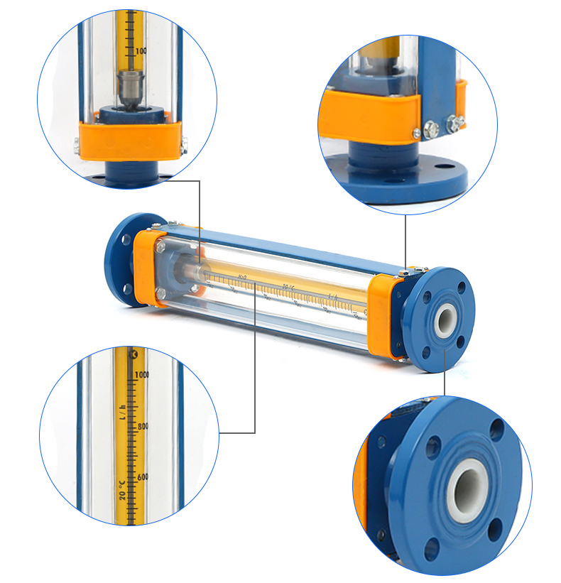 Glass rotor flow meter