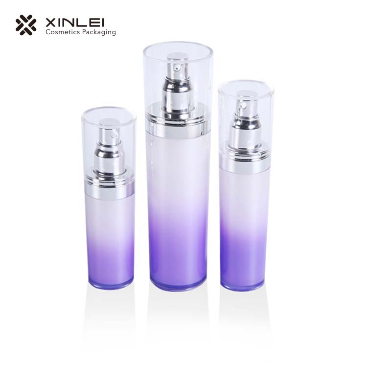 15 ml Plastic Cosmetic Silver Lotion Bottle