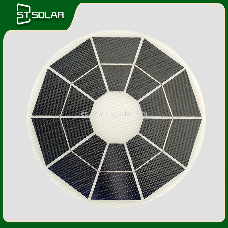 Round panel solar ligero de paisaje fácil de limpiar