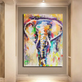 Abstract Elephant Canvas Painting Printed Colorful Animals Oil Posters and Prints Wall Art Graphic Living Room Decoration