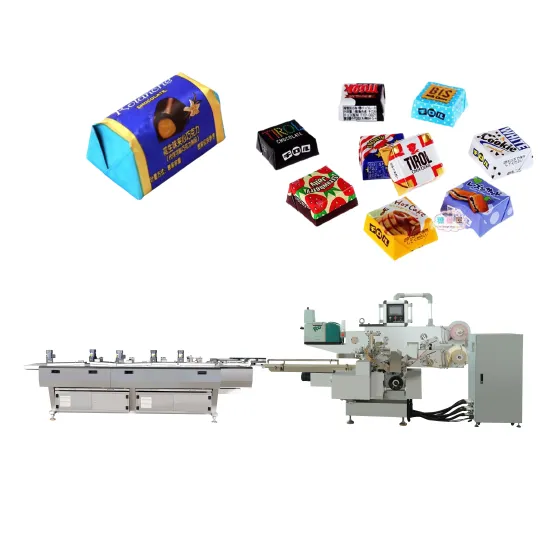 High Speed Automatic Food/Candy/Chocolate Bar Packing Wrapping Machine