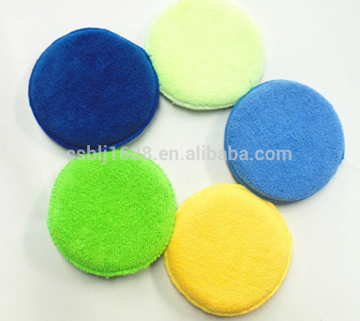 Newly Microfiber Car Wax Tools Round Shape cleaning towel