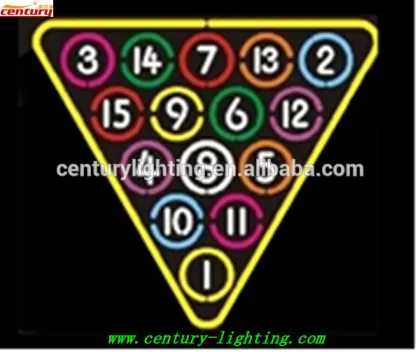 billiards rack neon bar sign