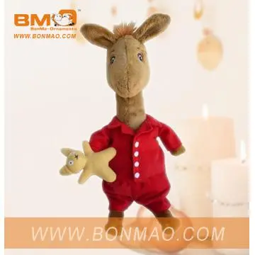 Plush Stuffed Standing Animal Soft Doll Toy Donkey