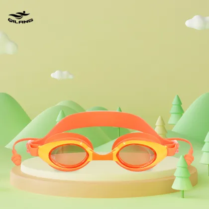 New Children's Waterproof Anti-Fog Swimming Goggles with Silicone Fashion Design