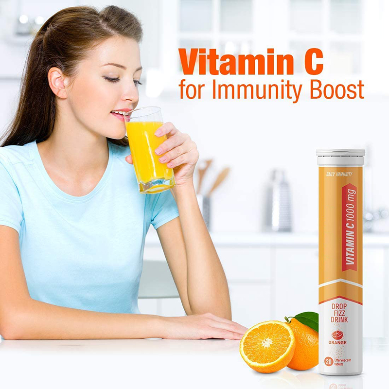 OEM ODM 100% Natural High Quality Support Immune System Vitamin C Multivitamin Effervescent Tablets