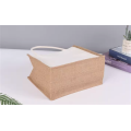 White Linen Patchwork Durable Shopping Bag