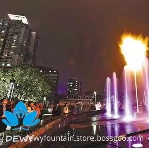 fire fountain flame fountain with explosion effect