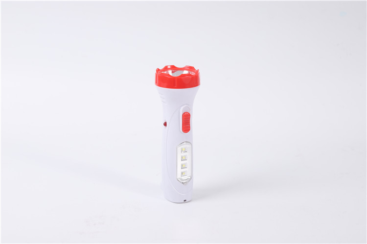 1W Powerful Multifunction Flashlight torch lantern Rechargeable LED Torch Light With Lead-acid Battery with side light