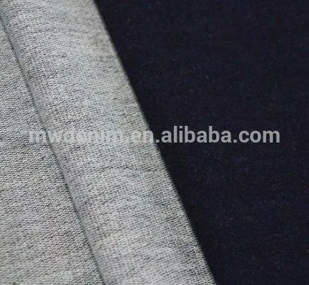 Black Stretch Inclined Terry knit fabrics for womens clothing