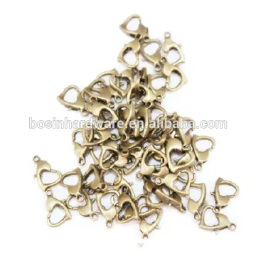 Fashion High Quality Metal Antique Brass Heart Lobster Claw Clasp