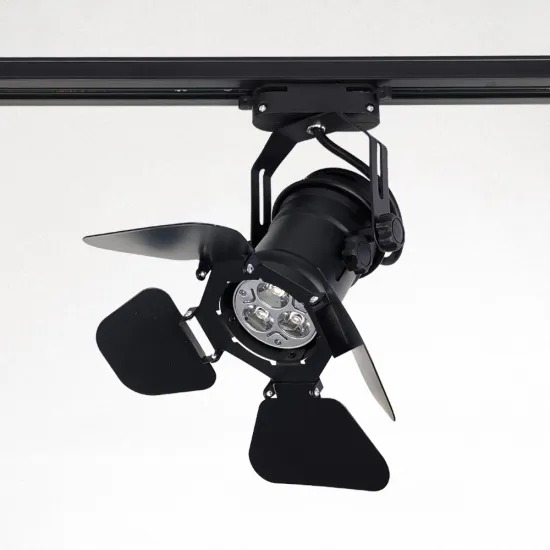 Black Aluminum LED Spotlight Housing for Display Stage Lights