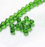 10mm green color Bicone crystal glass beads for making DIY jewelly