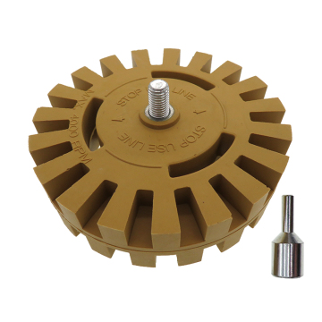 4 Inch 100mm Auto Rubber Eraser Wheel for Vinyl Removal with 1/4 Inch Drill Adapter