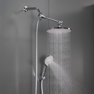 NEW American Chrome Adjustable 3 Way Rainfall Wall-Mounted Bathroom Shower Set with Extension Arm