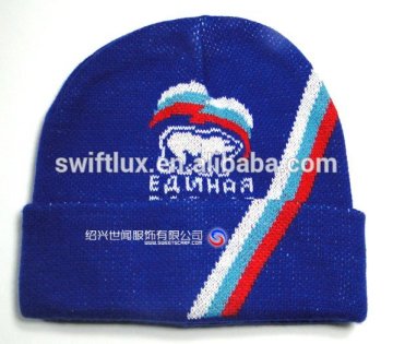 100% acrylic jacquard Football fan sports team cap