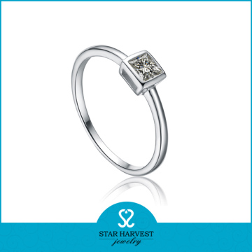 Fast shipping hot white gold cz ring 925