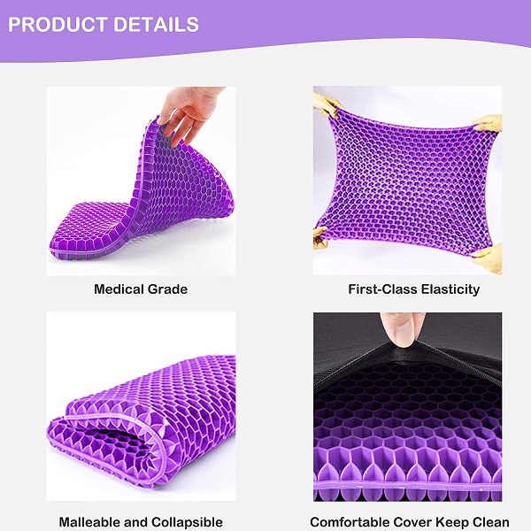 Gel Purple Seat Cushion