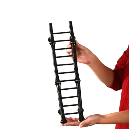 Space-Saving Bamboo Cup Holder for Kitchen Storage