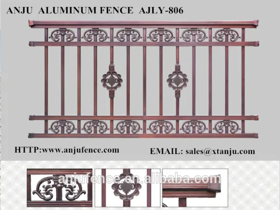 ISO certificated Decorative Aluminum balcony railing AJLY-806