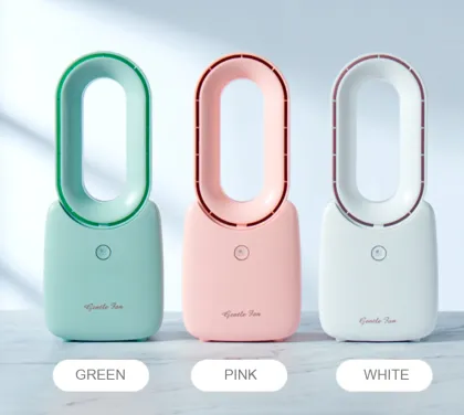 Desktop Rechargeable Bladeless Heater: Small Air Heater for Rooms, Offices, and Bathrooms