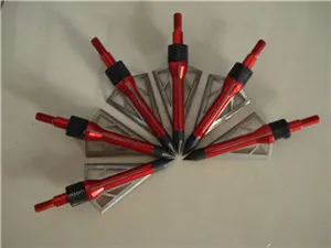 red three blades tips for hunting arrows