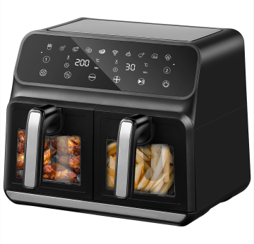 China Manufacturer Deep Machine Multi-Function Intelligent Smokeless Digital Air Fryer Oven with Visible Window and Cheap Price