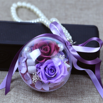 Real Everlasting Preserved Rose in Acrylic Gift Box for Christmas and Valentine's Day