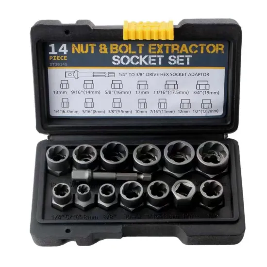 5/14/26/28-Piece Removal Tool Kit: Screw Extractor Set for Removing Broken Screws and Fittings