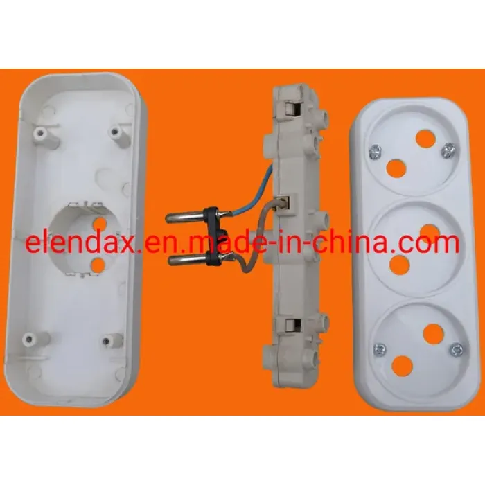 Adaptor Daya Listrik 2 Arah EU Hitam (P8812)