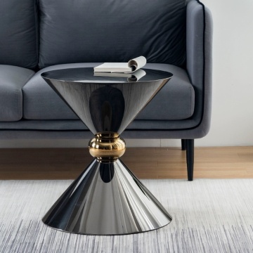 Modern Black Marble Sofa Table for Living Room & Hotel Bedroom - Customized Corner Table