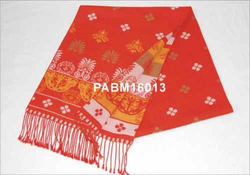 Orange And Red Comfortable Women Woven Silk Scarf Summer