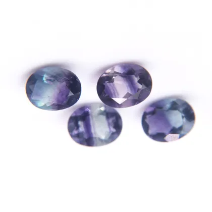 Colored Fluorite Loose Stone Crystal Oval Various Shapes