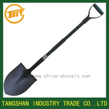 short fibreglass handle garden spade shovel