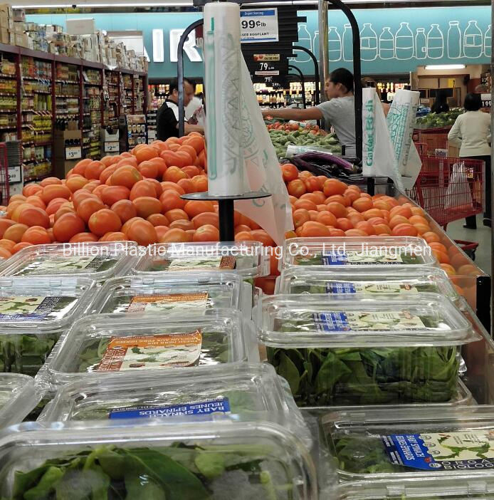 Supermarket Produce Plastic Food Bags on a Roll