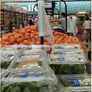 Supermarket Produce Plastic Food Bags on a Roll