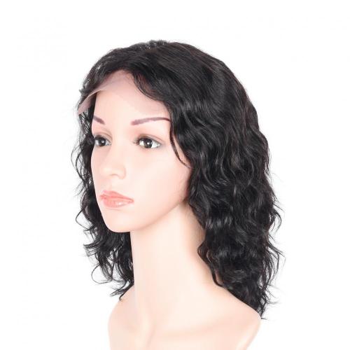 100% NATURAL VIRGIN REMY HUMAN HAIR  CURLY LACE FRONT WIG