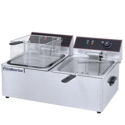 Foodsense Counter Top 2 Tank 2 Basket Electric Commercial Deep Fryer