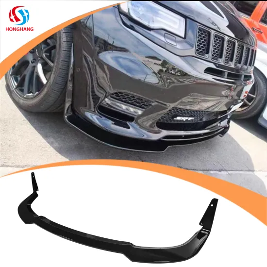 Factory OEM Bumper Front Splitter Lip Made of PP Material Gloss Black for Jeep Grand Cherokee SRT8 2015+