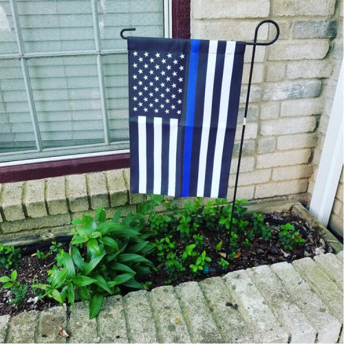 Thin Blue Line USA Garden Flag American Flag