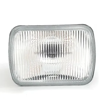 7 Inch Square Halogen Semi Sealed Beam Headlight with H4, Black Metal