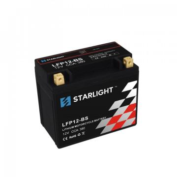 12.8V LFP12-BS Black LiFePO4 Motorcycle Battery