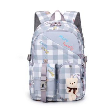 Kaninchen -Cartoon Druckschule Rucksack Mädchen