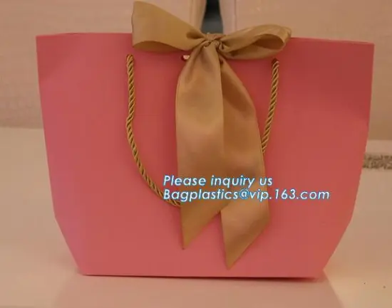 flower multifunction cheap paper gift bag manufacture, Self-adhesive Packaging Paper Gift Bag, customized decorative organza/pap