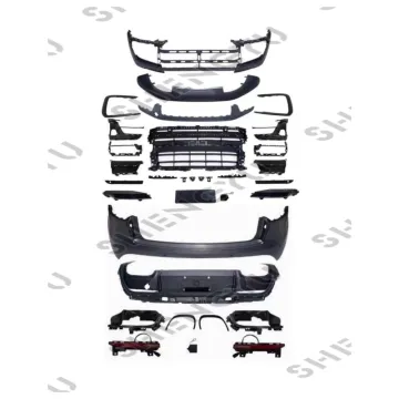 Upgrade Car Body System for Porsche Macan 14-17 to Match 18-21 Models Including Bumpers, Grille, Rear Diffuser, and Front Lip