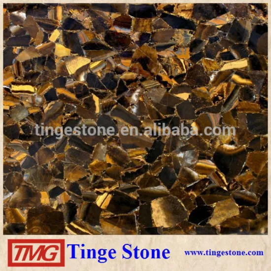 Semi-Precious Stone Slab WILD TIGER EYE GOLD For Luxury Building