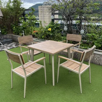 Aluminum Patio Garden Furniture Set: 4/6 Seat Table and Chair Collection